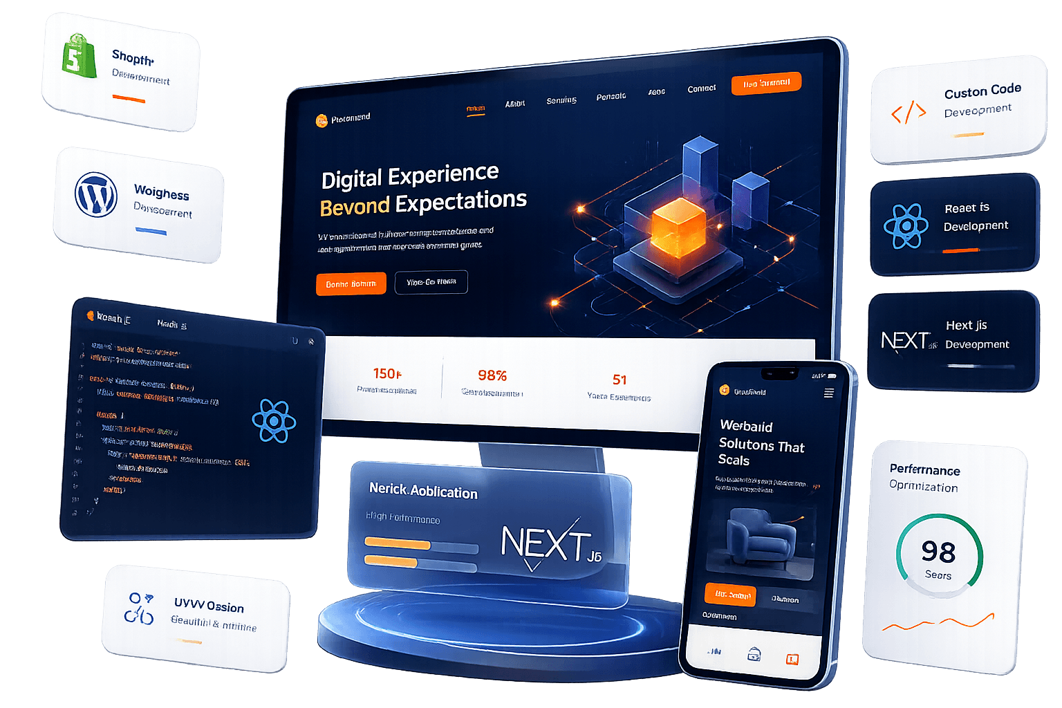Modern website development and design