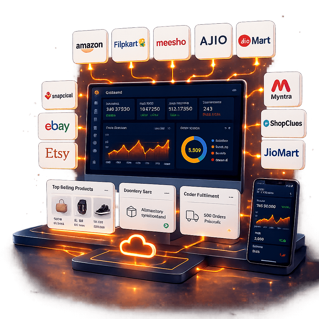 Marketplace seller dashboard analytics